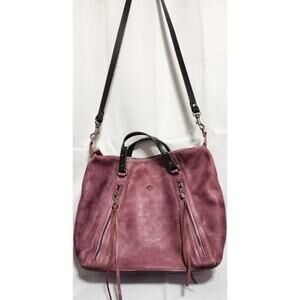 Old Trend Modern Vintage Leather Purple Tote Satchel bag purse
